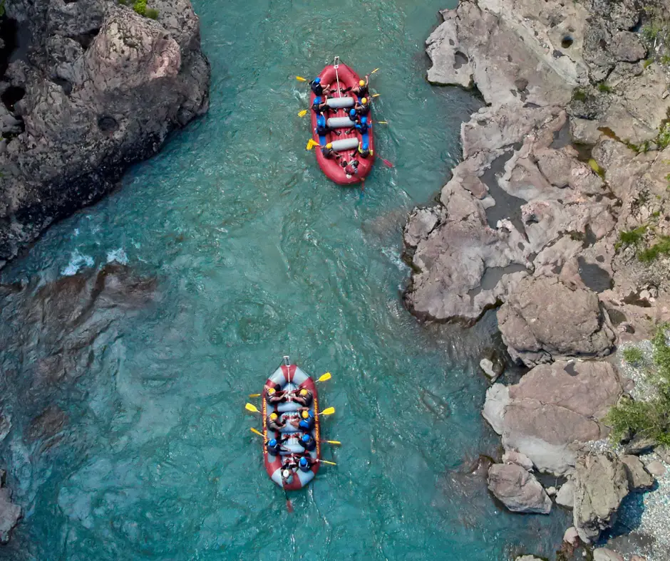 Rafts are great for day excursions.