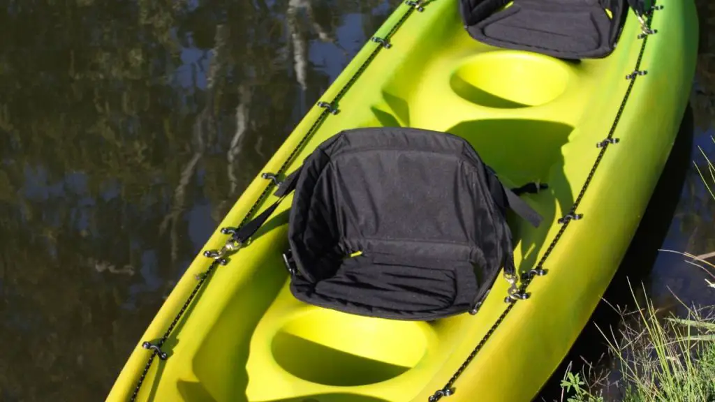 a Canoe Seat in fabric