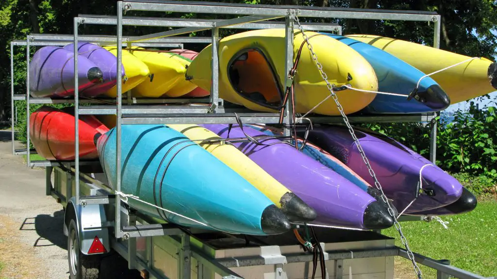 Kayaks on the Utility Trailer