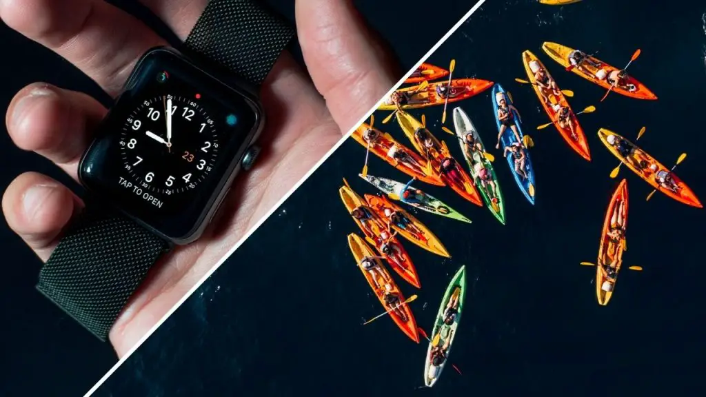 apple watch with kayaking