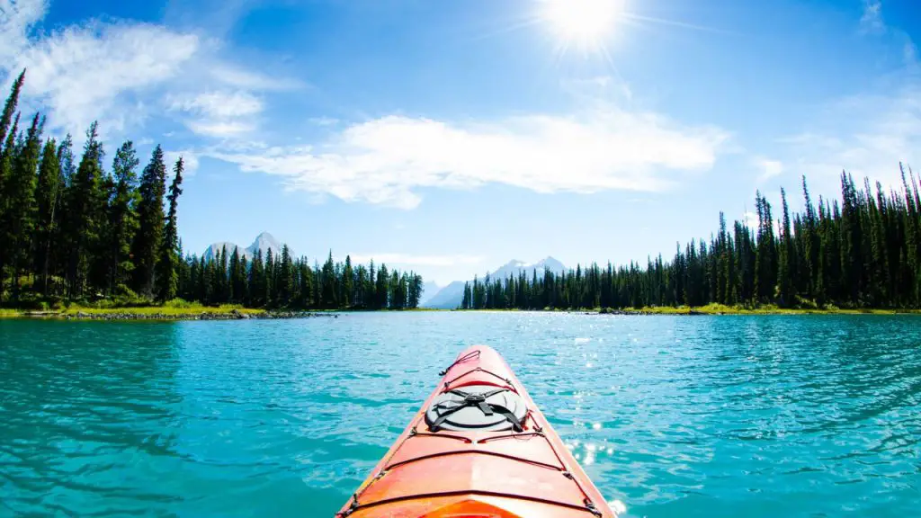Kayaking in the lake