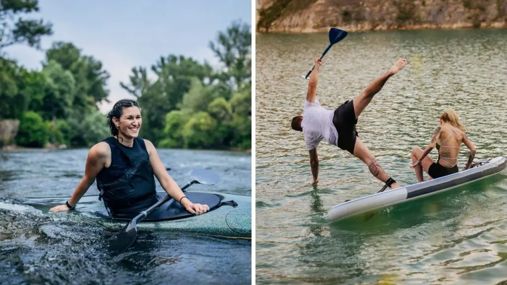 Compare Stability kayak and paddleboard