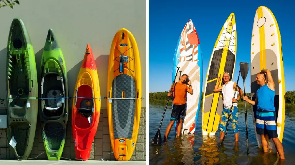 compare design kayak and paddleboard