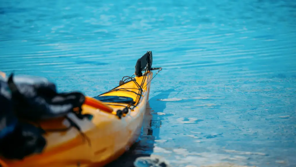 An in-sit kayak on the coast