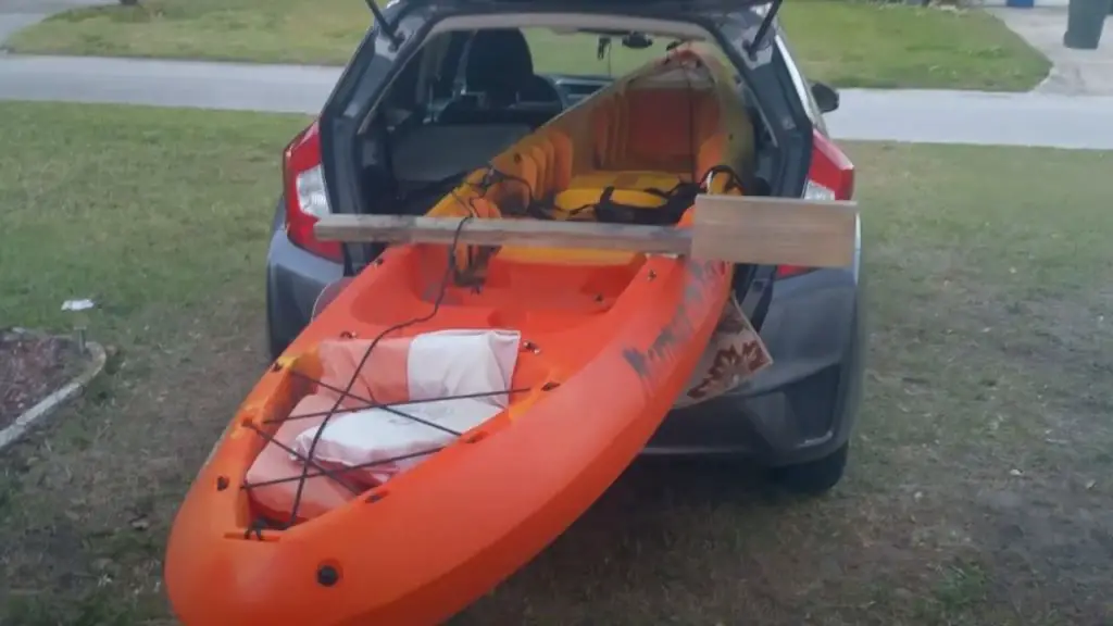 Kayak is too big to fit in a small car.