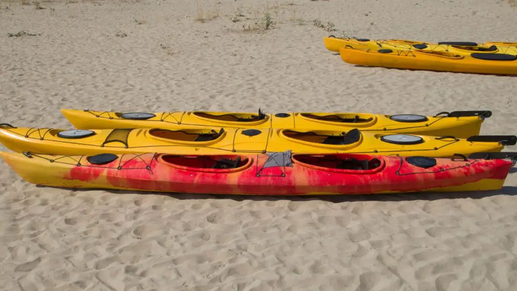 Tandem Kayaks sit-in on the coast