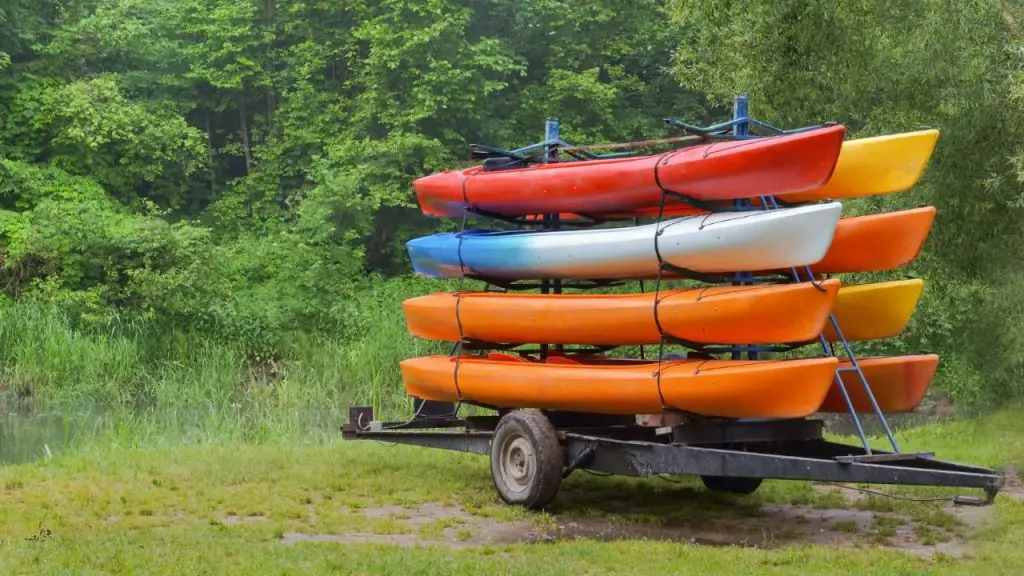 kayaks on trailer